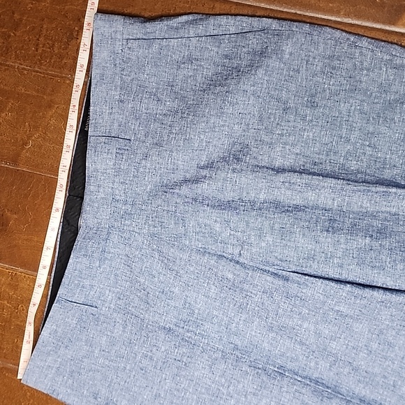 Banana Republic Mens Linen Blend Classic Fit  Blue White Trousers  Size 35 30 - Picture 11 of 11